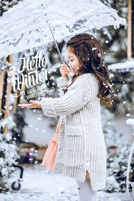样片摄影师阿龙的儿童摄影作品《2018年的第一场雪》
